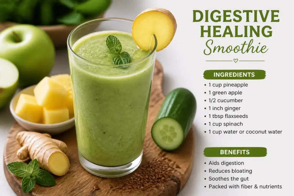 Smoothie Recipe for Digestive Issues – Soothing, Simple, and Gut-Friendly
